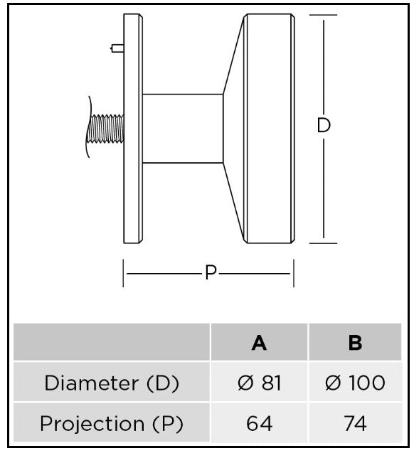 Cade Linear Centre Door Knob