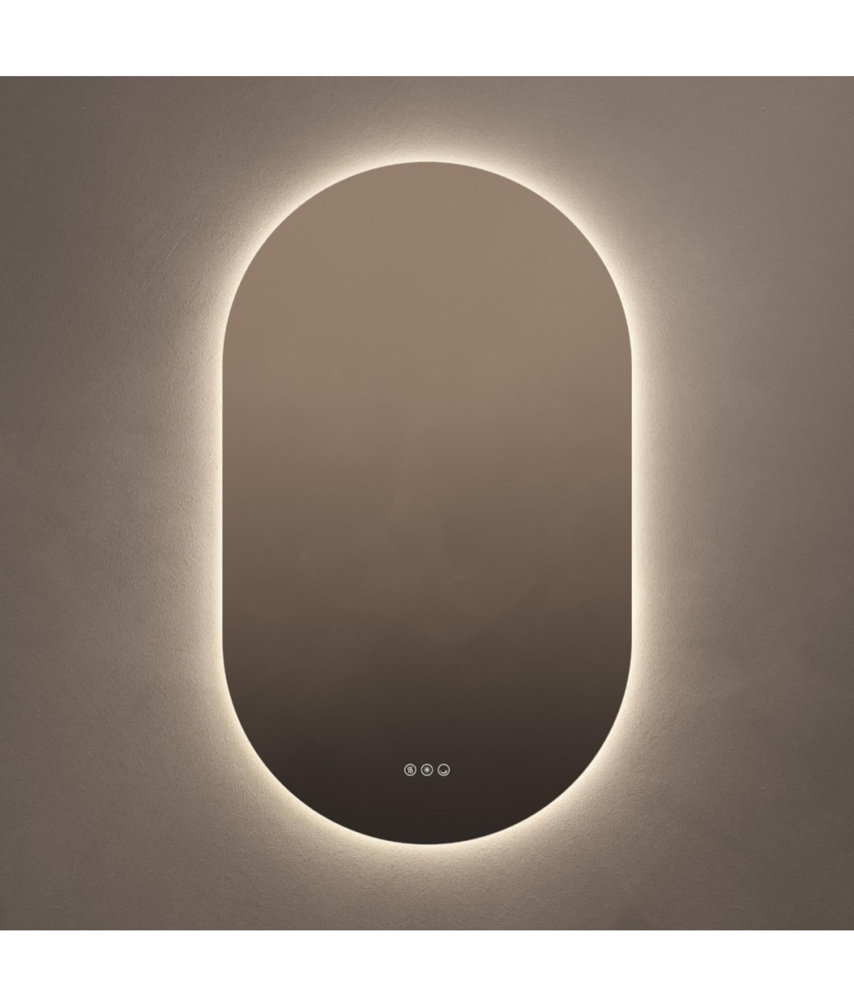 Geneva LED Illuminated Oval Mirror