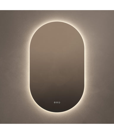 Geneva LED Illuminated Oval Mirror
