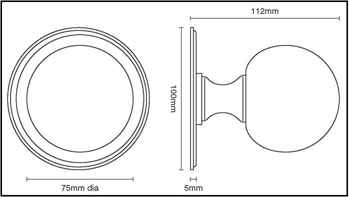 Globe Centre Door Knob