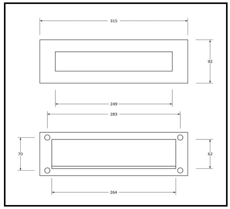 Letter Plate With Matching Inner Draught Proofed Flap