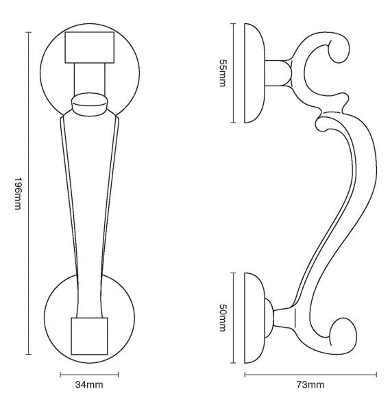 Long Twirl Door Knocker