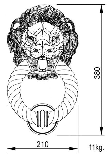 Oversized Lion Knocker