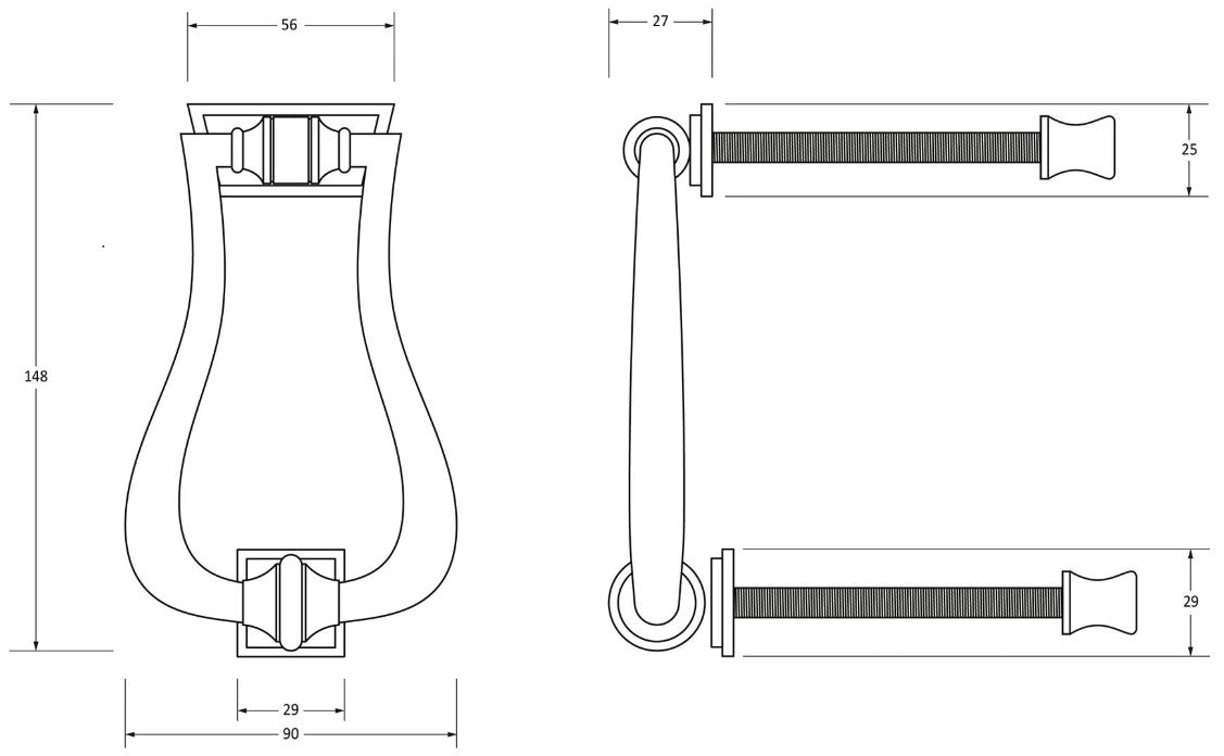 Unlacquered Polished Brass Walt Door Knocker