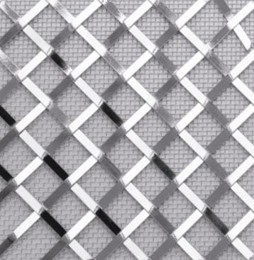 Diamond Pattern Plain Woven Grille With Mesh, 3mm Width — A&H Brass