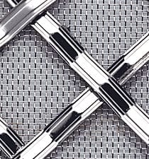 Reeded Woven Grille with Mesh, 5mm Width