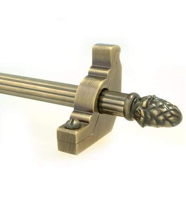 Solid Brass Royale End Reeded Stair Rod 12mm (Hollow Rod)