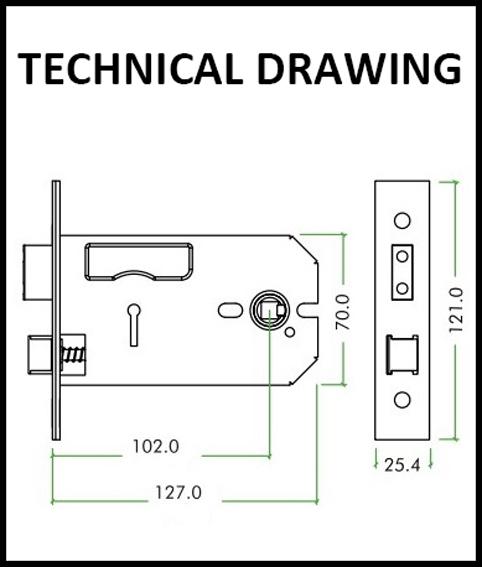 3 Lever Horizontal Lock — A&H Brass
