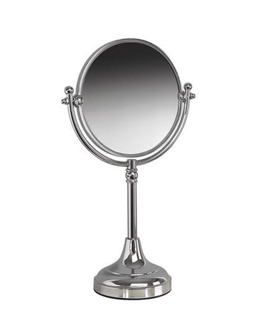 Classic Free Standing Swivel Make-Up Plain & 3 x Magnifying Mirror