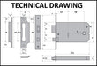 5 Lever Horizontal Sashlock (Heavy Sprung)