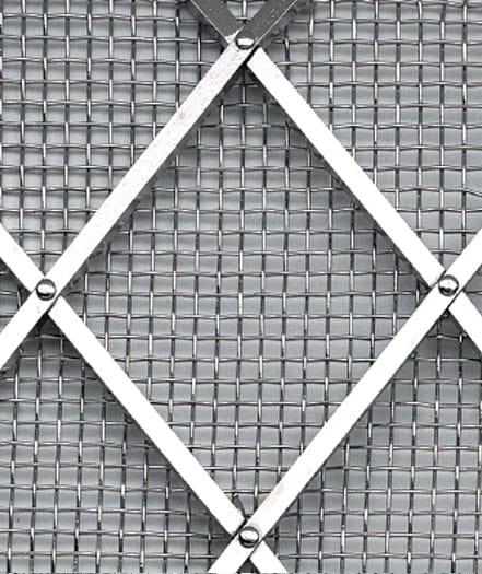 Medium Diamond Regency Grille - All Plain Rivets, Large Mesh — A&H Brass