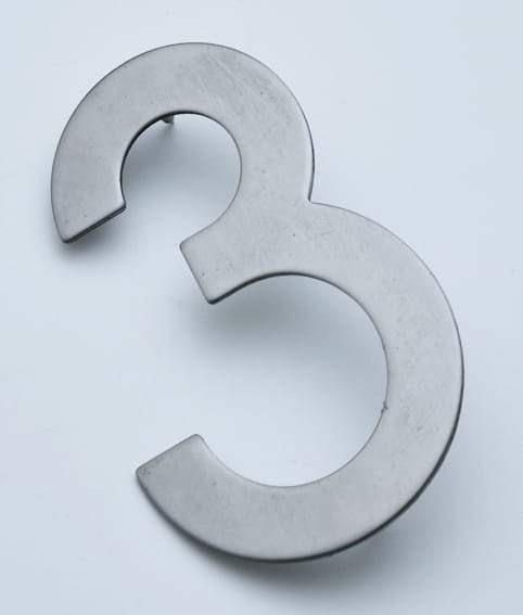 Lucida Numeral 3, Pin Fix (SS)