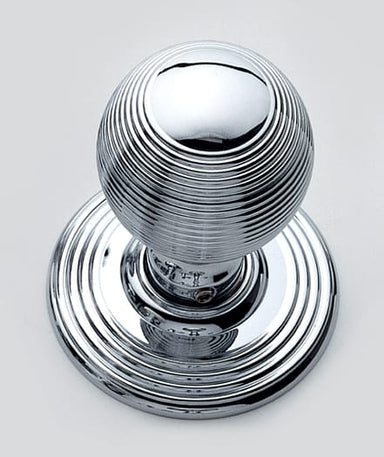 Reeded Ball Mortice Door Knob with Concealed Rose