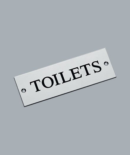 Engraved Toilets Sign