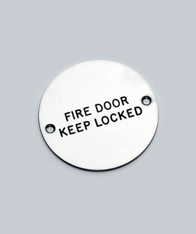 Engraved Fire Door Keep Locked Sign