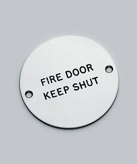 Engraved Fire Door Keep Shut Sign