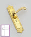 Ornate Lever On Fancy Plate (Gold Plated)