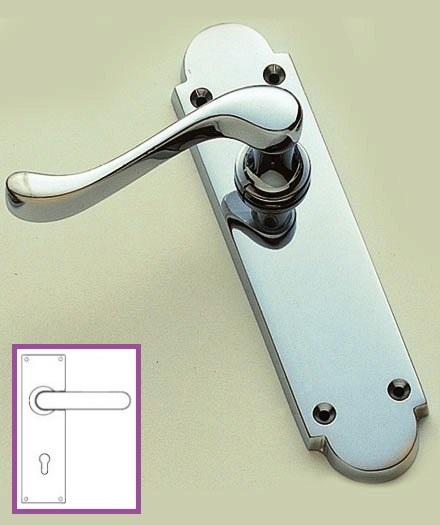 Scroll Shaped Lever on Plate