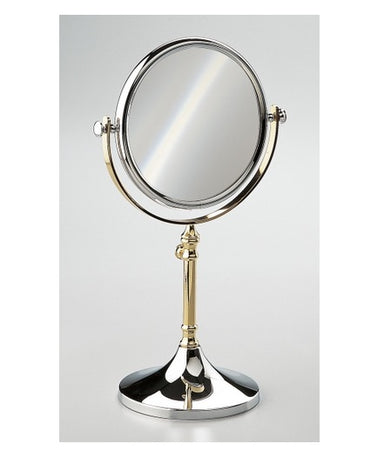 Free Standing Extendable Make-Up Plain & 5 x Magnifying Mirror