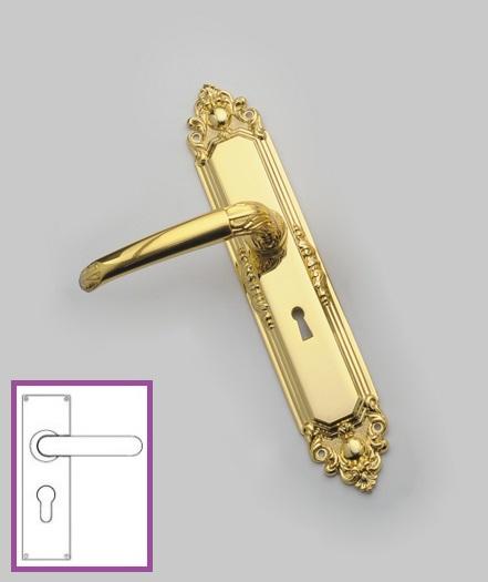 Lever On Fleur Plate (Gold Plated)