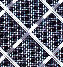 Reeded Steel Woven Grille with Mesh, 3mm Width