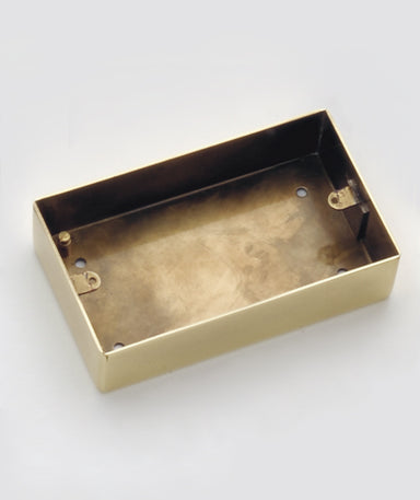 Double Pattress Box, Surface Mounted, Solid Brass