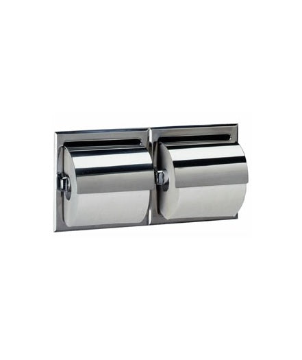Hotel Recessed Double Covered Toilet Roll Holder