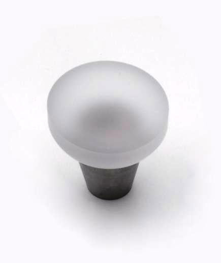 Disc Glass Cupboard Knob (Frosted)
