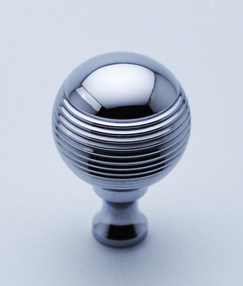 Reeded Ball Cupboard Knob