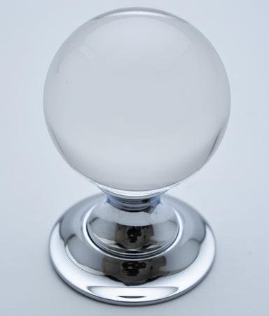 Clear Glass Ball Mortice Door Knob