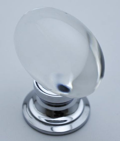 Oval Glass Cupboard Knob