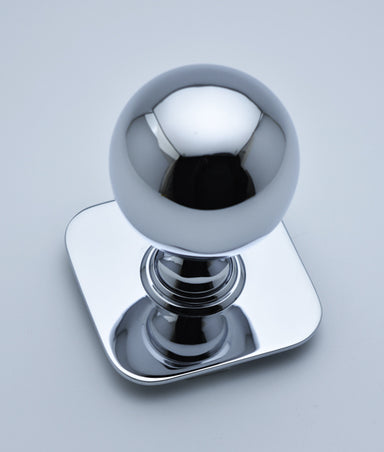 Ball Centre Door Knob on Square Plate