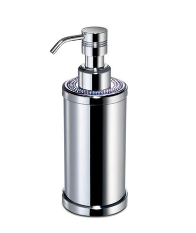 Swarovski Lined Round Liquid Soap Dispenser