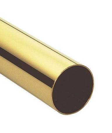 Solid Brass Curtain Pole Tube 2 Metre Length