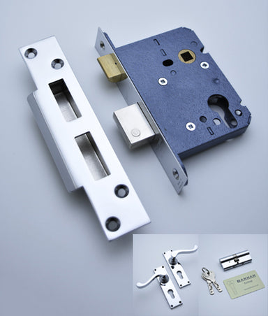 Security Lock c/w Cylinder & Set of Lever Handles To Suit Rear Doors