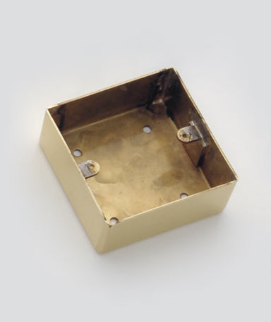 Single Pattress Box, Surface Mounted, Solid Brass