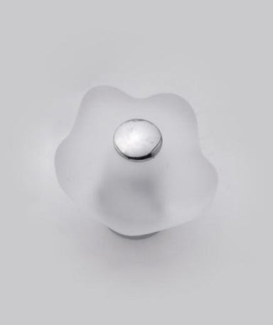 Flower Glass Cupboard Knob (Frosted)