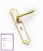 Space Lever On Shaped Plate (Satin Nickel/Gold)