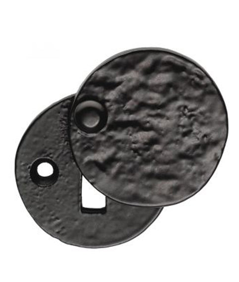 Black Wrought Iron Round Covered Escutcheon