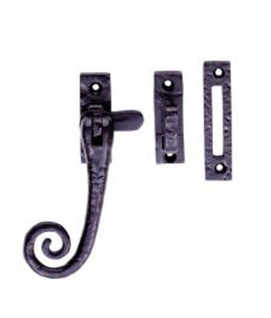 Black Wrought Iron Monkey Tail Casement Fastener