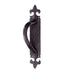 Black Wrought Iron Mercury Pull Handle on Plate