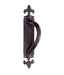 Black Wrought Iron Mercury Pull Handle on Plate