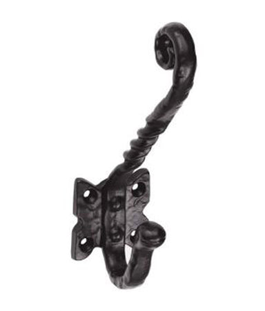 Black Wrought Iron Butterfly Plate Hat & Coat Hook