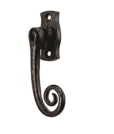 Black Wrought Iron Curly Tail Locking Espagnolette Handle