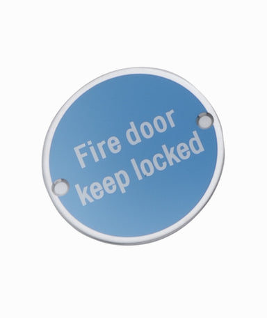 Sign: Fire Door Keep Locked