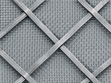Plain Steel Woven Grille With Mesh