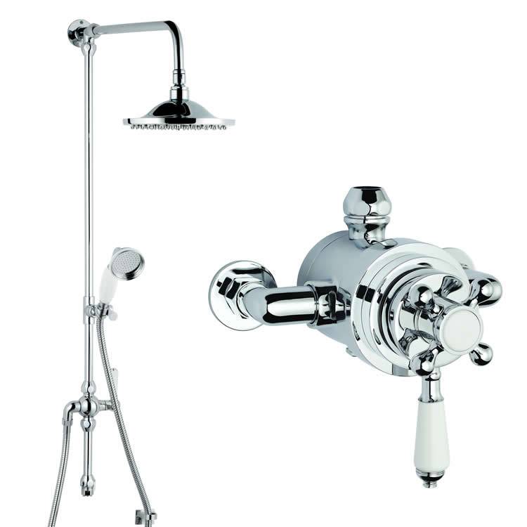 Exposed Thermostatic Shower Set with Overhead & Hand Shower