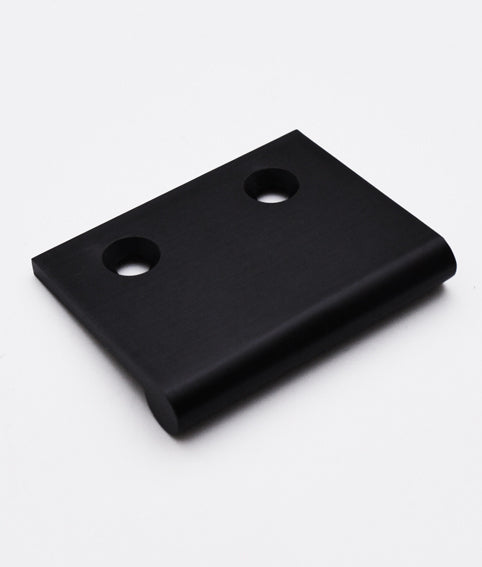 Matt Black Top Fix Lipped Cabinet Edge Pull