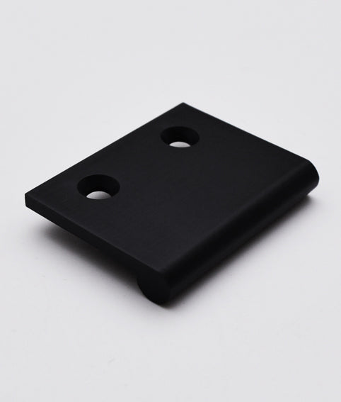 Matt Black Top Fix Lipped Cabinet Edge Pull