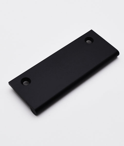 Matt Black Top Fix Lipped Cabinet Edge Pull